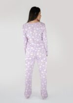 Pijama feminino manga longa com calça em algodão. Estampa de ovelhas. Marca: Piante