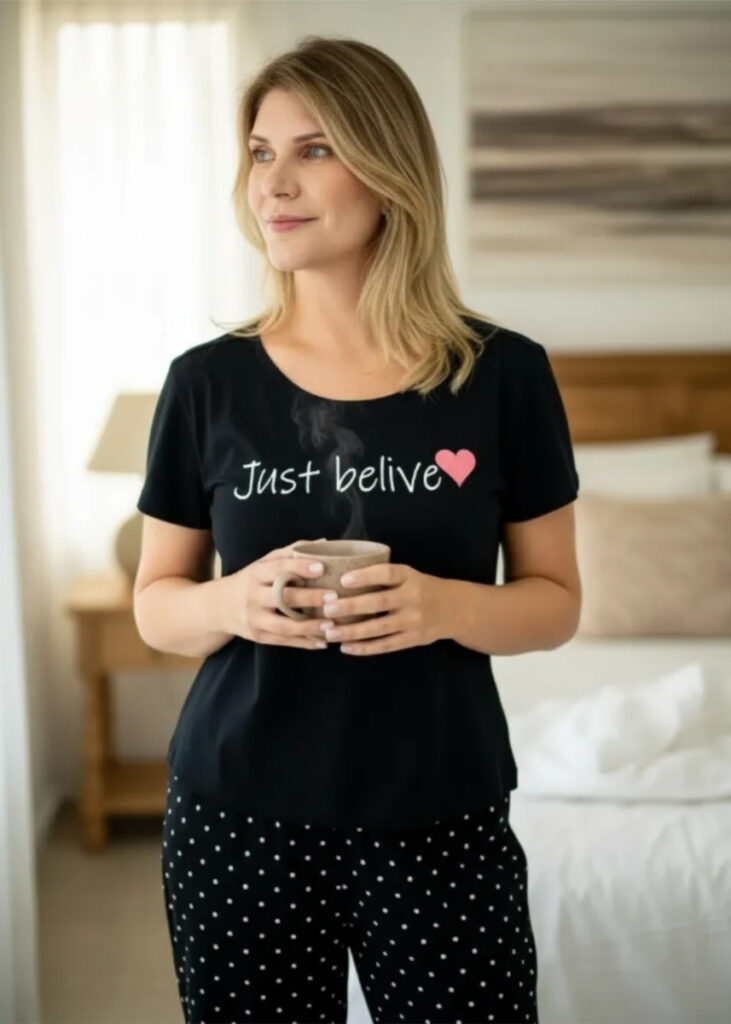 Pijama feminino algodão Camila–Poá Preto-FBL308 (18)